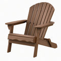 Fauteuil de jardin Adirondack 83 x 80 x 98 cm brun en plastique effet bois pliant
