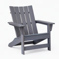 Fauteuil Adirondack 83 x 90 x 100 cm en plastique gris pour extérieur - dossier incliné