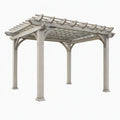 Pergola de jardin 400 x 300 x 250 cm en bois gris - structure ajourée classique